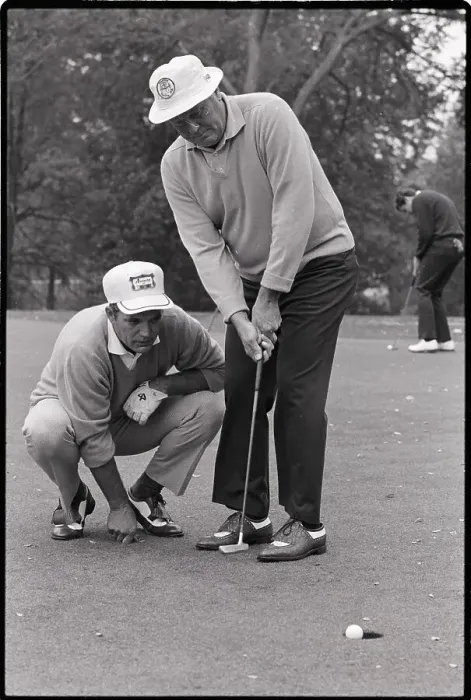 Framed Print : Blind Golfer Sinking Putt Framed Print : Blind Golfer Sinking Putt