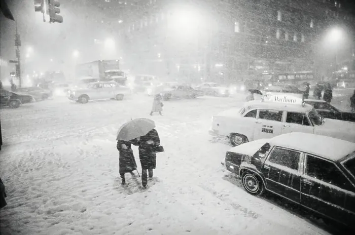 Framed Print : Blizzard in New York City