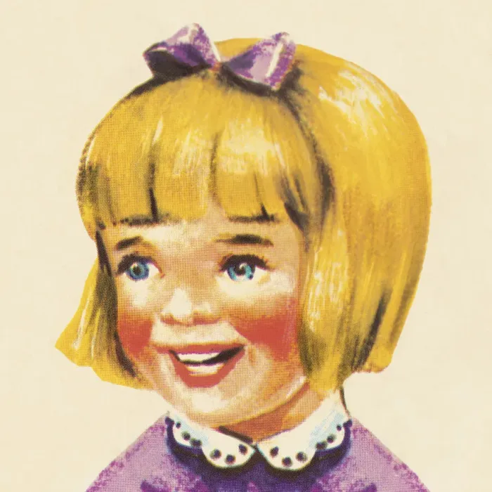 Framed Print : Blond Girl Smiling