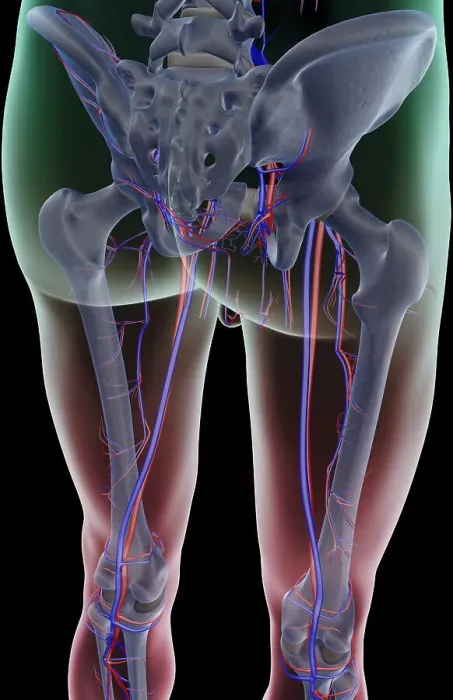 Framed Print : The blood supply of the lower limb Framed Print : The blood supply of the lower limb