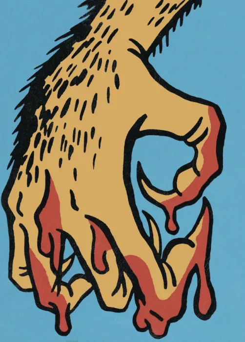 Framed Print : Bloody Monster Hand