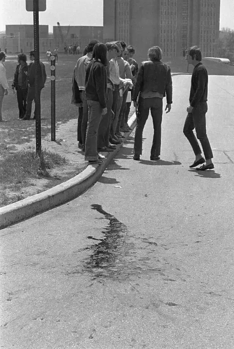 Framed Print : Bloody Scene After University Protest