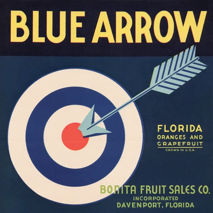 Framed Print : Blue Arrow Brand Framed Print : Blue Arrow Brand