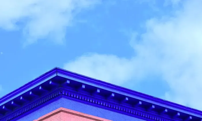Framed Print : Blue Brick Sky Framed Print : Blue Brick Sky