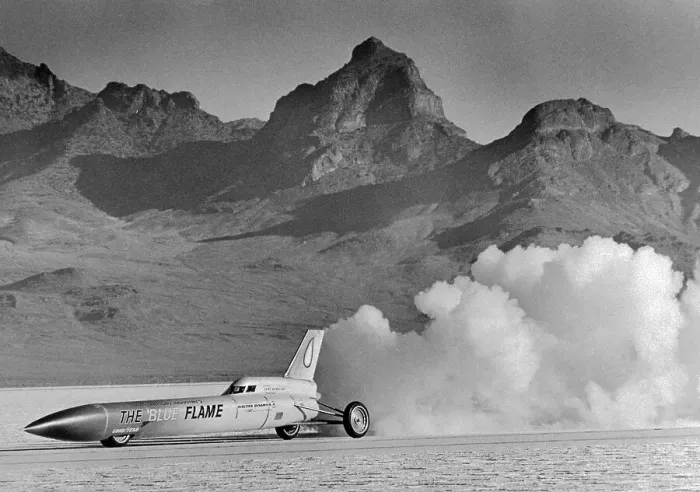 Framed Print : The Blue Flame at Bonneville Salt Flats Framed Print : The Blue Flame at Bonneville Salt Flats