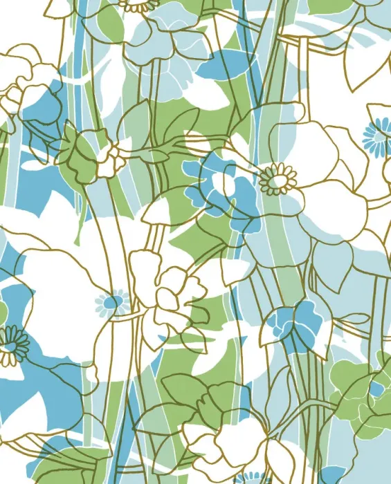 Framed Print : Blue Floral Pattern Framed Print : Blue Floral Pattern