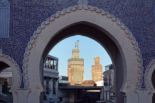Blue Gate entrance to Fez medina, Morocco