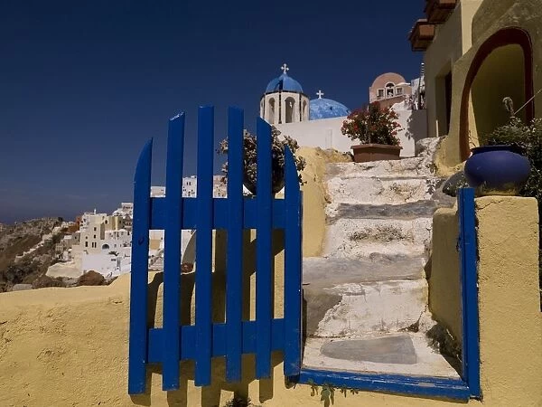Blue gate, Santorini, Greece