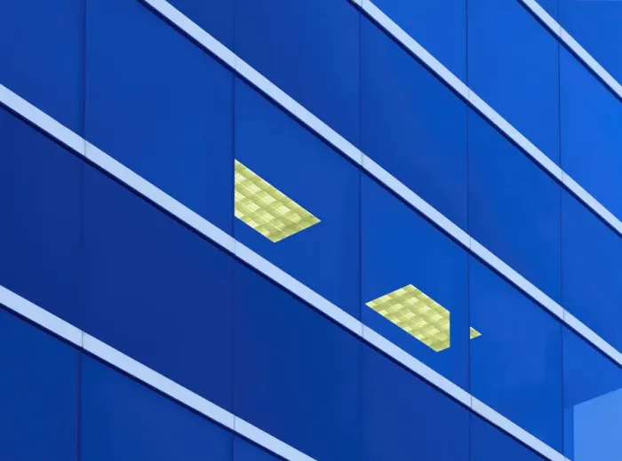Framed Print : Blue Glass Building Framed Print : Blue Glass Building