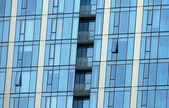 Framed Print : Blue Glass Tower Framed Print : Blue Glass Tower