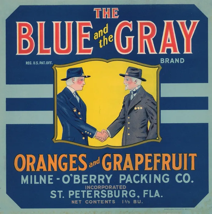 Framed Print : The Blue and the Gray Brand Framed Print : The Blue and the Gray Brand