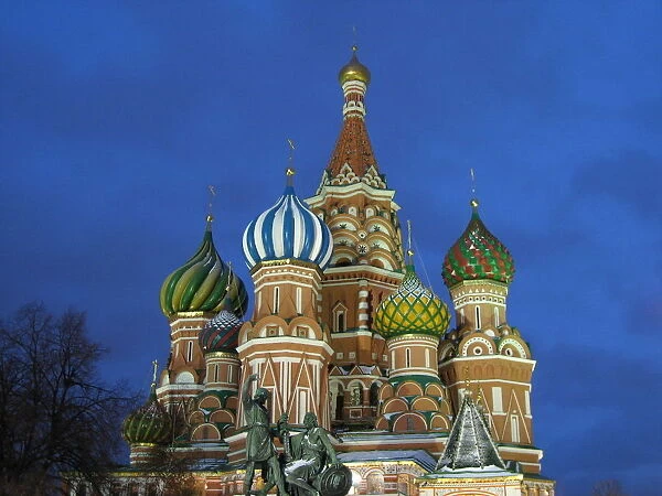 Blue hour over St. Basil Cathedral, Moscow