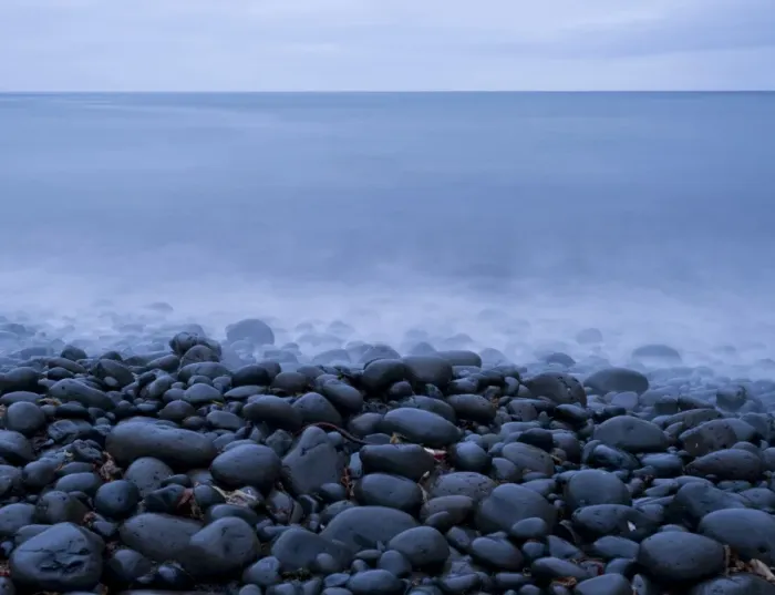 Framed Print : Blue hour, stones and sea, Dalur, Sandoy, Faroe Islands, Denmark Framed Print : Blue hour, stones and sea, Dalur, Sandoy, Faroe Islands, Denmark
