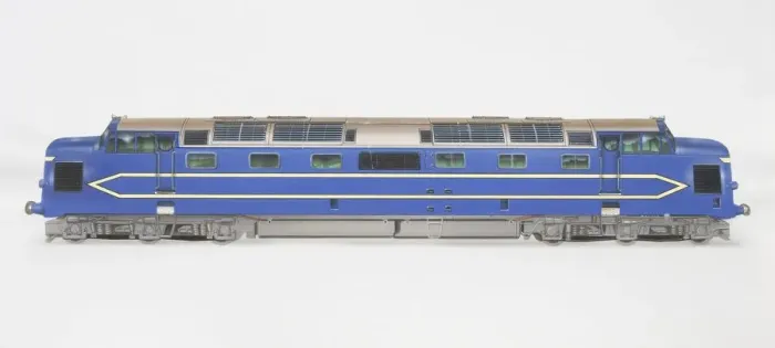 Framed Print : Blue locomotive, elevated view Framed Print : Blue locomotive, elevated view
