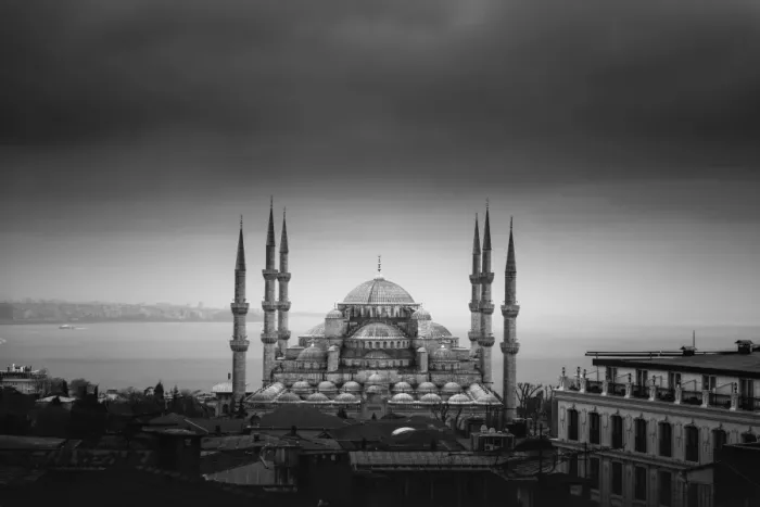 Framed Print : Blue mosque in Black and white Framed Print : Blue mosque in Black and white