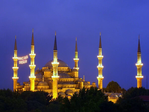 Blue mosque, blue hour, Istanbul, Turkey