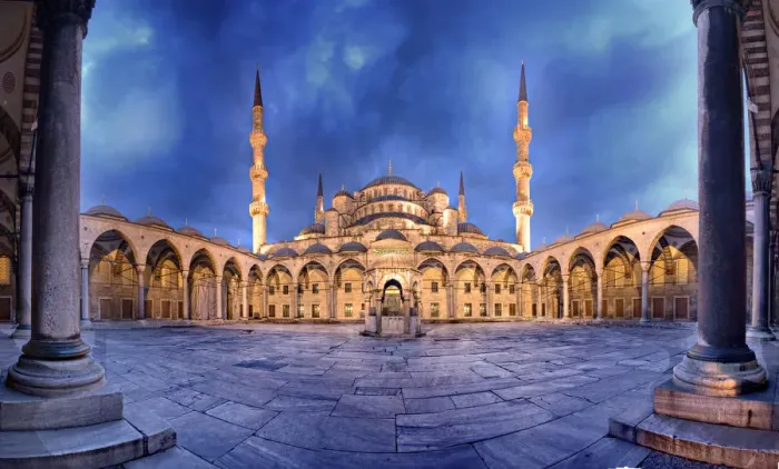 Framed Print : Blue Mosque Istanbul Empty Courtyard Framed Print : Blue Mosque Istanbul Empty Courtyard