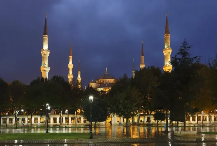 Framed Print : Blue Mosque, Sultan Ahmed Mosque, Sultanahmet Camii, Hippodrome, At Meydani, Istanbul, Turkey, Europe, Istanbul, European side, Istanbul Province, Turkey, European side