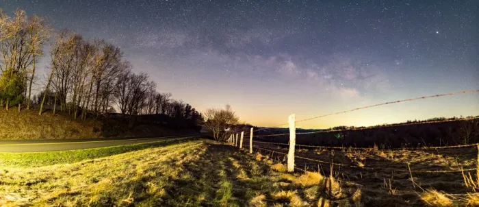 Framed Print : Blue Ridge Parkway Milky Way
