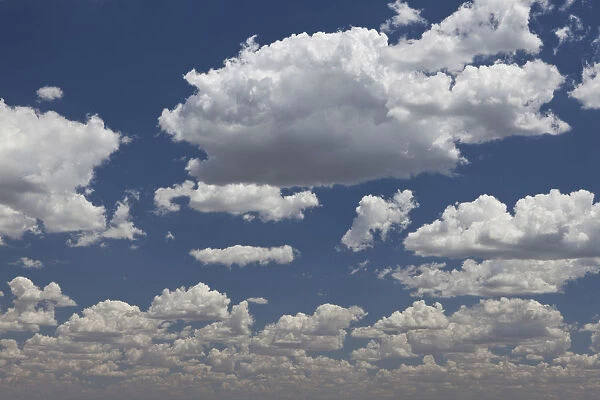 Blue sky with white clouds, Caleta Olivia, Santa Cruz province, Argentina, South America, America