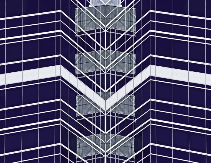 Framed Print : Blue Symmetry