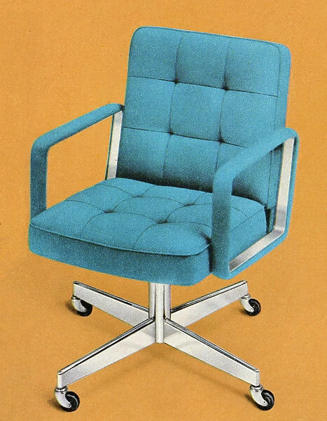 Blue Vintage Office Chair