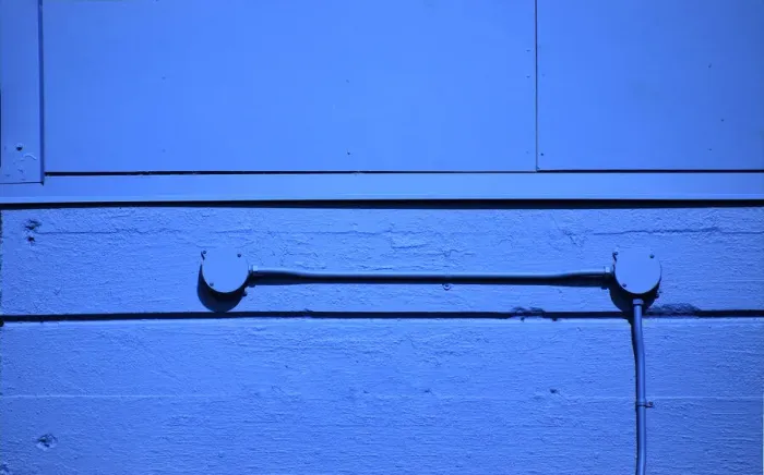 Framed Print : Blue Wall. A color photograph of the wall to the concrete wall to a commercial Framed Print : Blue Wall. A color photograph of the wall to the concrete wall to a commercial