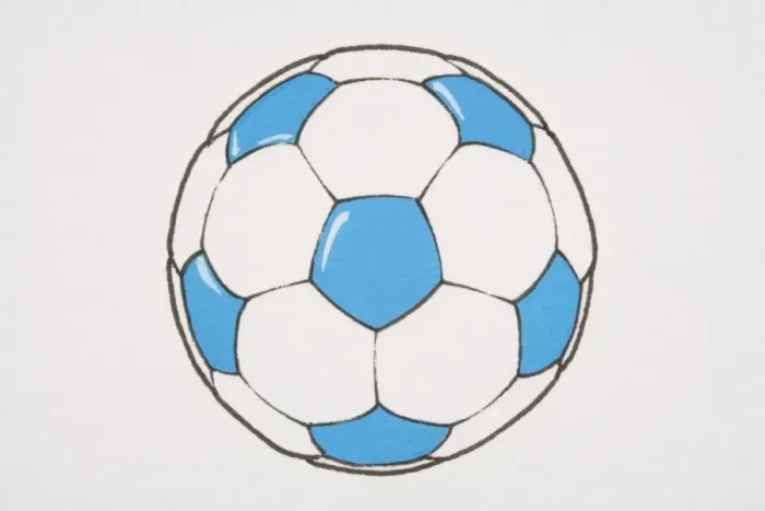 Framed Print : Blue and white football Framed Print : Blue and white football