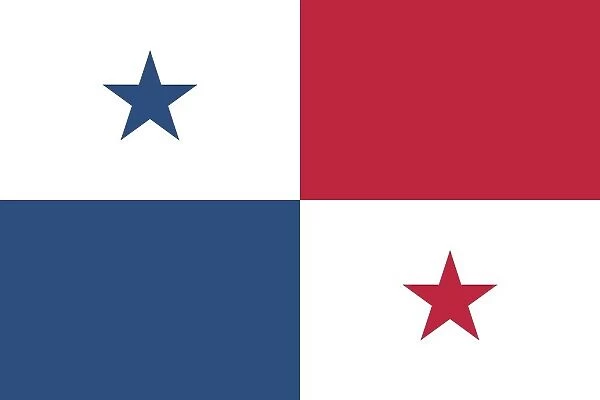Blue, white and red flag of Panama