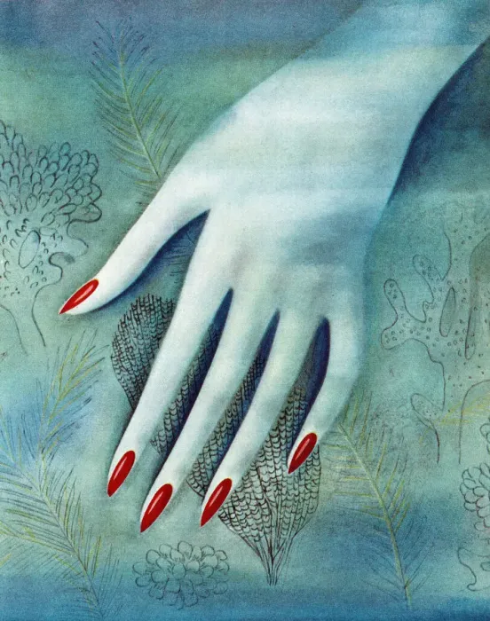 Framed Print : Blue Womans Hand Framed Print : Blue Womans Hand