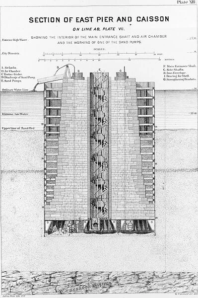 Blueprint of Brooklyn Bridge