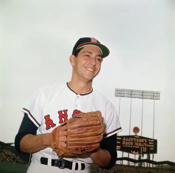 Framed Print : Bo Belinsky Holding Baseball Mitt