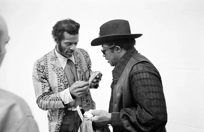 Framed Print : Bo Diddley & Chuck Berry Let The Good Times Roll Framed Print : Bo Diddley & Chuck Berry Let The Good Times Roll