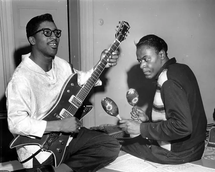 Framed Print : Bo Diddley Jammin With Jerome Green Framed Print : Bo Diddley Jammin With Jerome Green