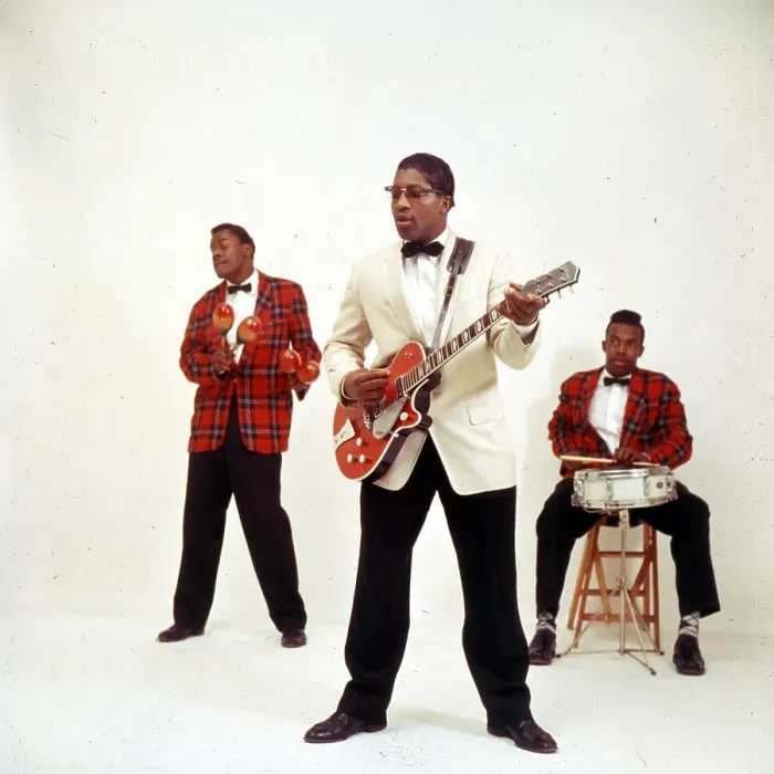 Framed Print : Bo Diddley Portrait With His Band Framed Print : Bo Diddley Portrait With His Band