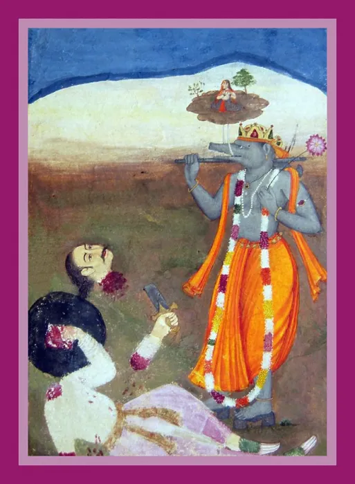 Framed Print : The boar avatar Varaha