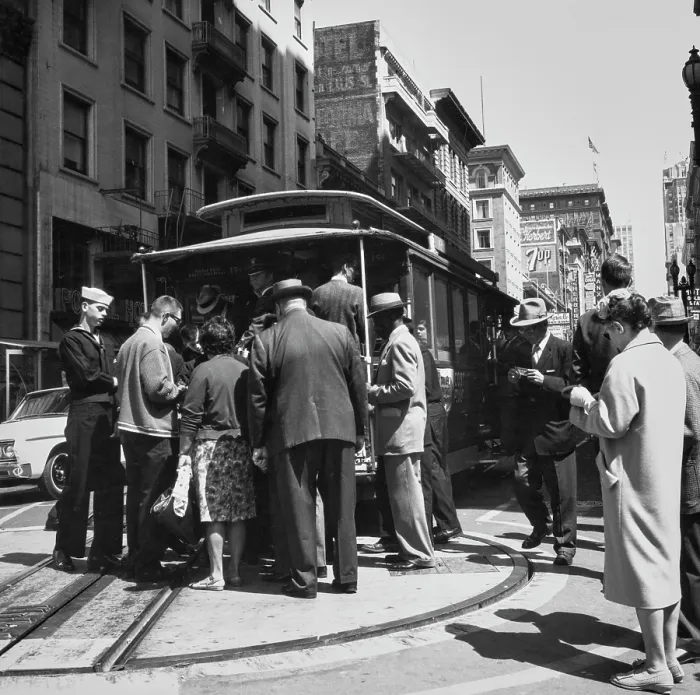 Framed Print : Boarding A Cable Car Framed Print : Boarding A Cable Car