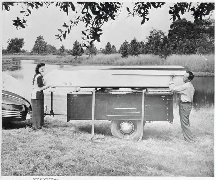 Framed Print : Boat atop Camp Trailer Framed Print : Boat atop Camp Trailer
