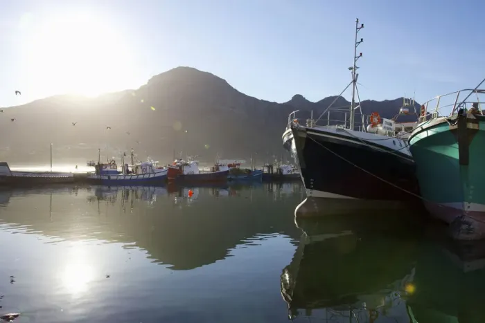 Framed Print : boat, clear sky, color image, colour image, dusk, harbor, horizontal, hout bay, landscape Framed Print : boat, clear sky, color image, colour image, dusk, harbor, horizontal, hout bay, landscape