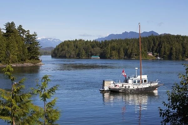 Boat In The Harbour; Tofino British Columbia Canada
