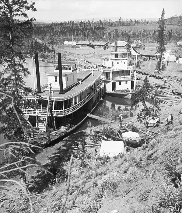 Framed Print : Boat Landing On The Yukon River Framed Print : Boat Landing On The Yukon River