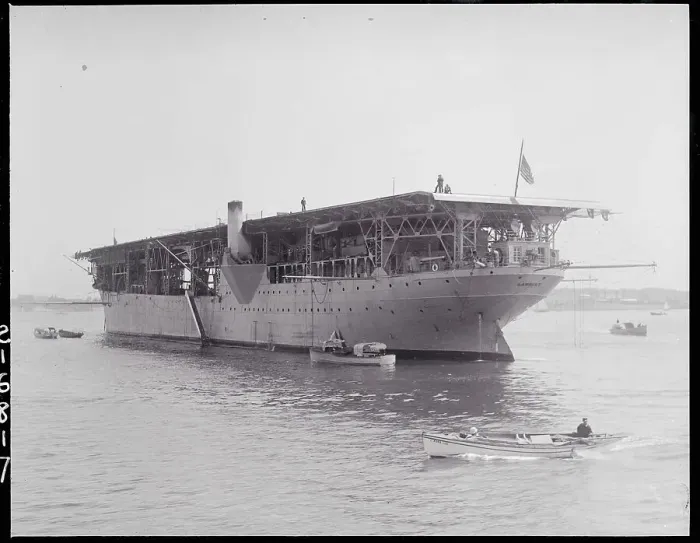 Framed Print : Boat near Military Airplane Carrier Framed Print : Boat near Military Airplane Carrier