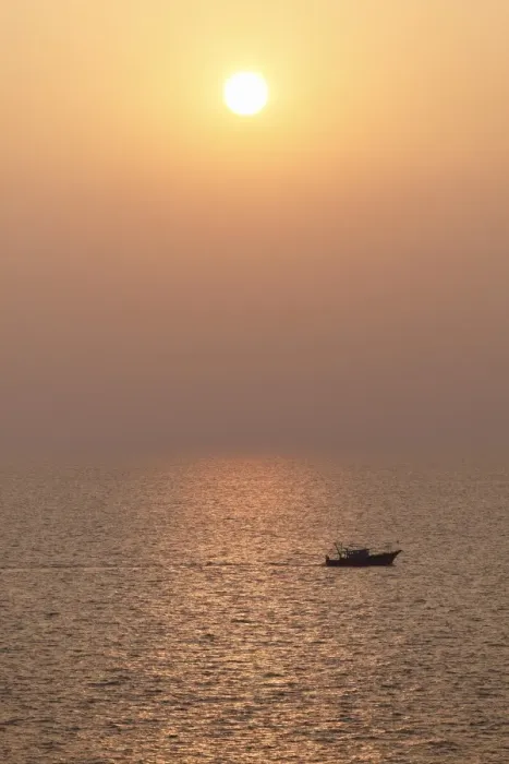 Framed Print : Boat on the sea, sunset, Kovalam, Kerala, southern India, India, Asia Framed Print : Boat on the sea, sunset, Kovalam, Kerala, southern India, India, Asia