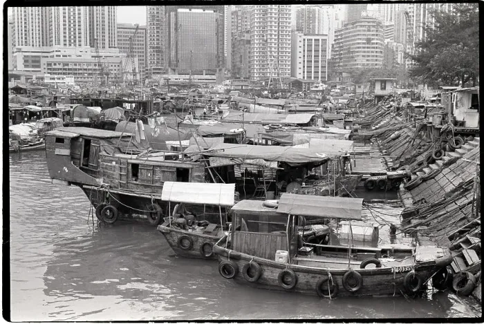 Framed Print : Boatdwellers Float In Hong Kong Village Framed Print : Boatdwellers Float In Hong Kong Village