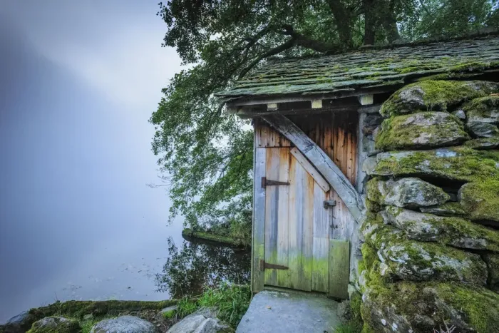 Framed Print : Boathouse Entrance, Grasmere, Lake District