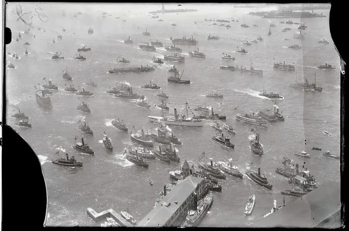 Framed Print : Boats Assisting Charles Lindbergh
