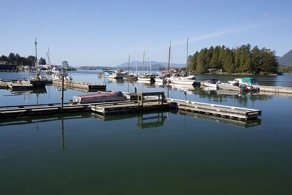 Boats In The Harbour; Tofino British Columbia Canada