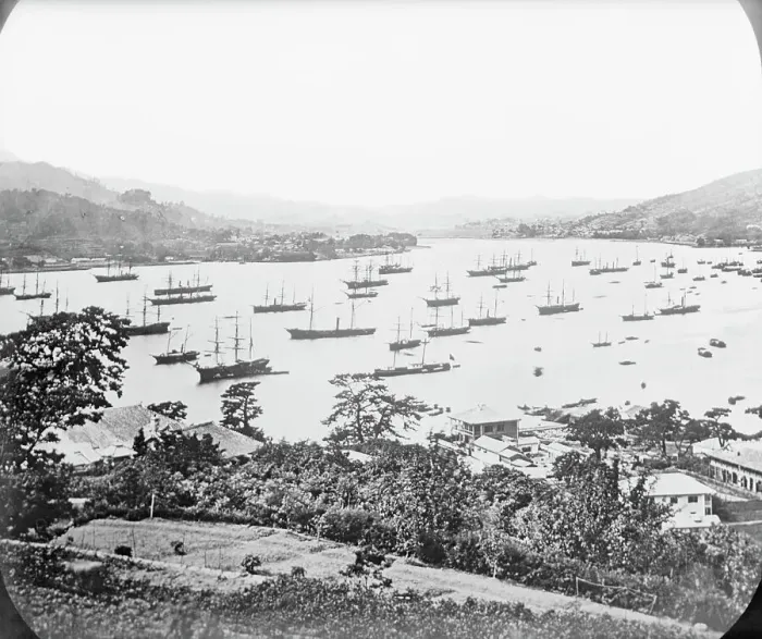Framed Print : Boats in Nagasaki Harbor Framed Print : Boats in Nagasaki Harbor