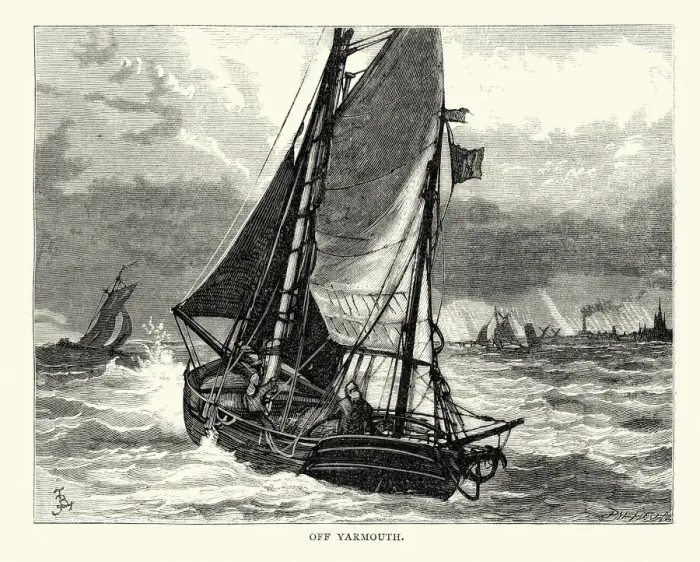 Framed Print : Boats off Yarmouth Framed Print : Boats off Yarmouth
