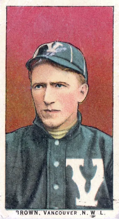 Framed Print : Bob Brown Baseball Card